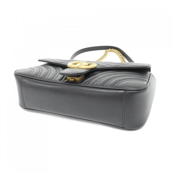 GUCCI Black GG Marmont Shoulder Bag - Picture 3 of 7